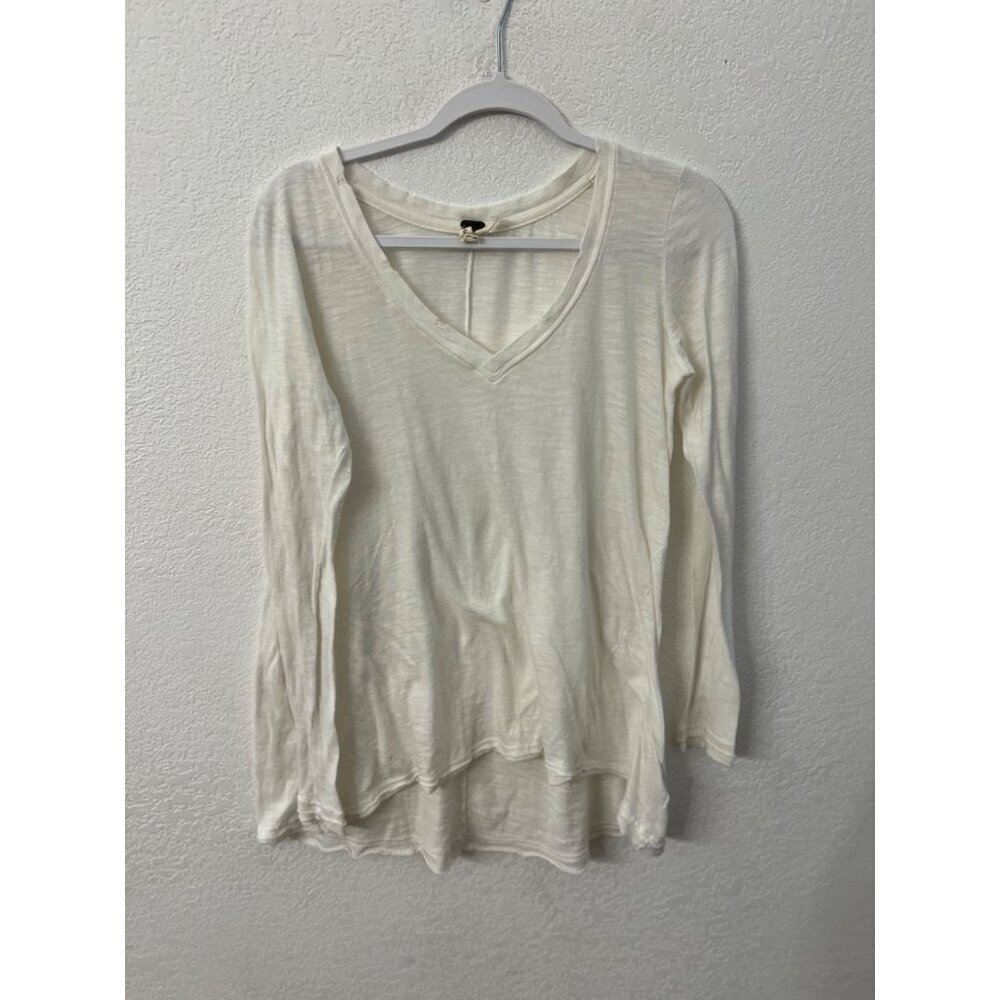 Free People white long sleeve top womens size small